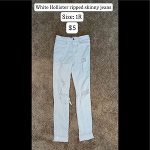 White ripped skinny jeans